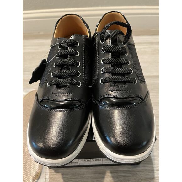 TOTO Men 8 A53272 3.2” Elevator Height Increasing Black Lace Up Sneaker Leather - Picture 3 of 10